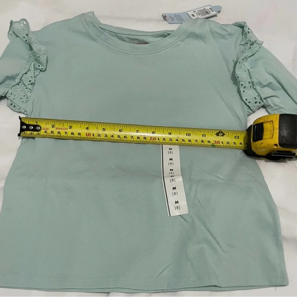 Cat & Jack Girls Long Sleeve Eyelet T-Shirt Mint Green Size M (8) NWT - Picture 5 of 8